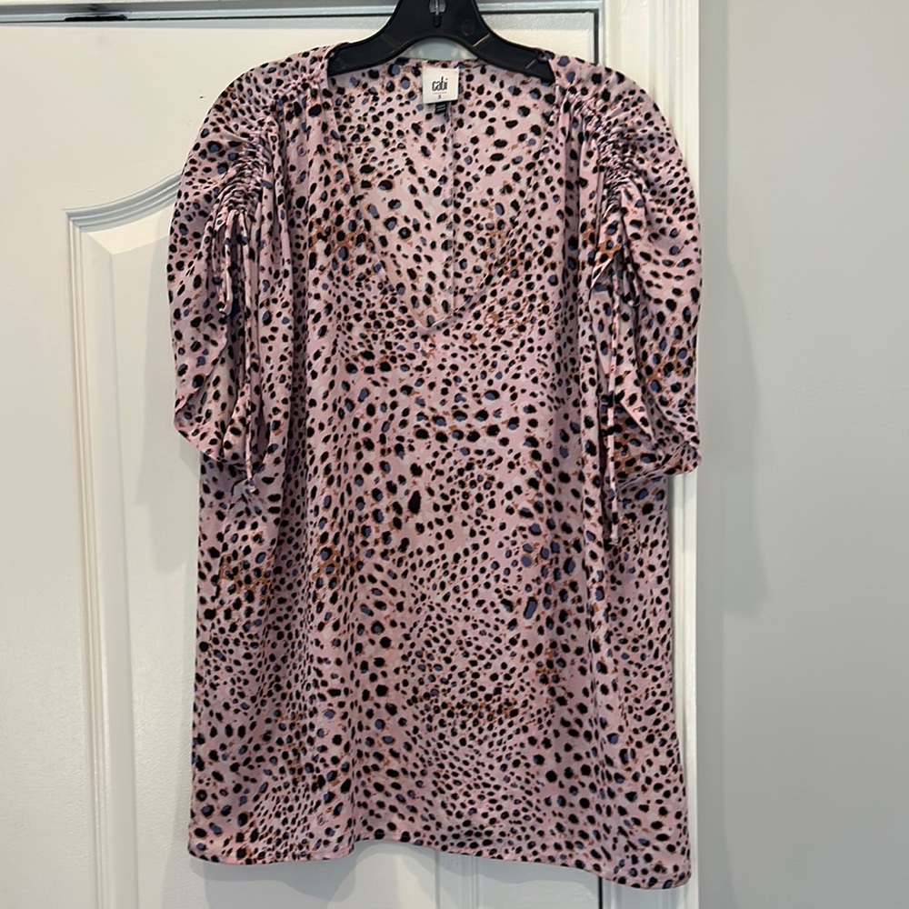 Cabi Pink Leopard Print top